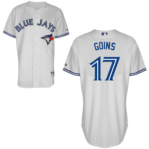Ryan Goins #17 MLB Jersey-Toronto Blue Jays Men's Authentic Home White Cool Base Baseball Jersey